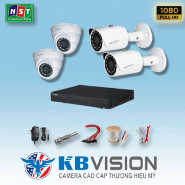 Trọn bộ 4 camera IP KBVision