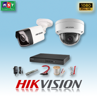 Trọn bộ 2 camera IP  Hikvision 